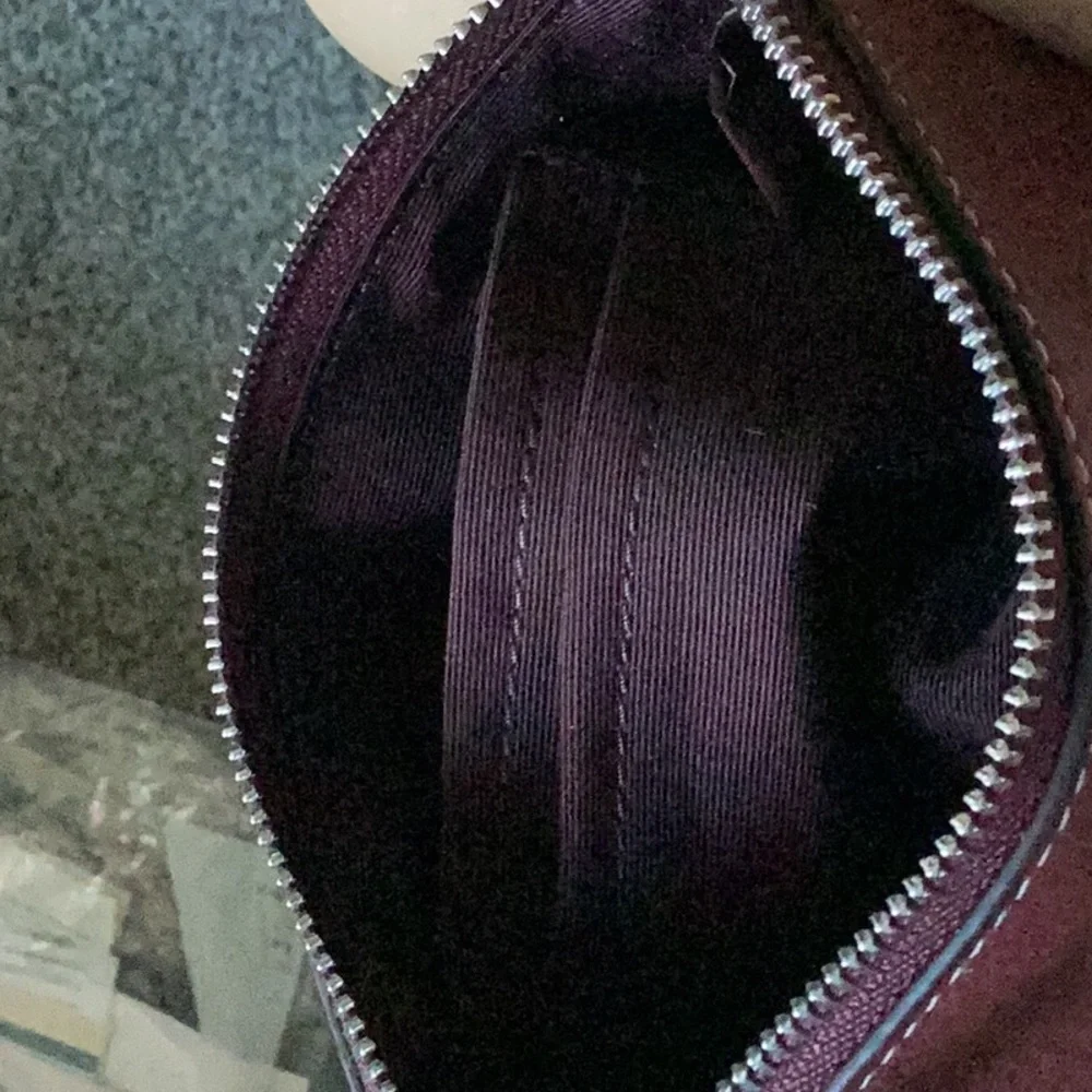 Coach Dual-Tone Wristlet in Brown and Red - Picture 9 of 10